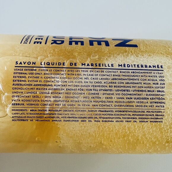 COMPAGNIE DE PROVENCE Savon Liquide Marseille Mediterranee 33.8 fl oz / 1000ml - Picture 4 of 6